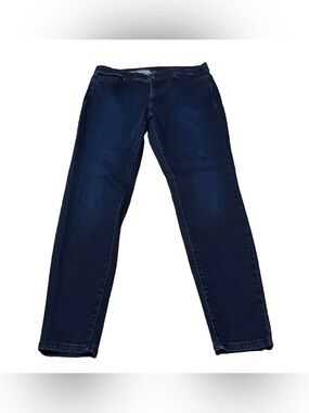J.Jill Denim 5-Pocket Leggings Women Size 12 Blue Dark Wash Skinny Jeans